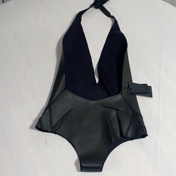 Mikoh Jaws Neoprene Halter one piece Swimsuit Sz S - Picture 9 of 16